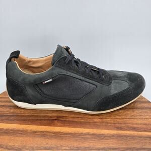 Piloti Endurance Driving Shoes Mens 11 Black Suede Leather Lace Up Sneakers